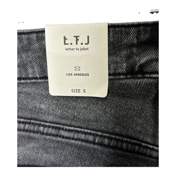 NWT LTJ Letter to Juliet acid black size small denim shorts - Picture 6 of 9